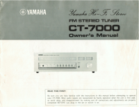 Yamaha CT-7000 - Owners Manual 